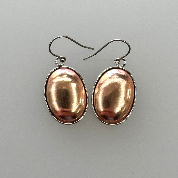 七宝材料・素材 ピアス　18楕円　U型チタンポスト