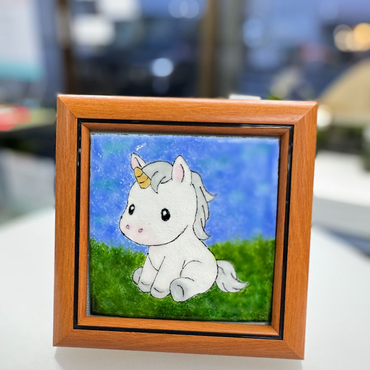 七宝干支額絵　リコルン　78×78㎜